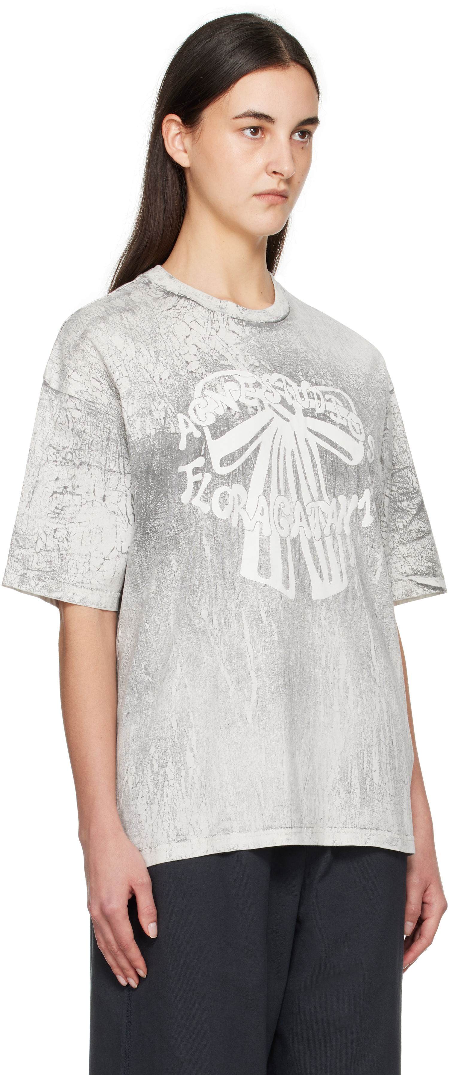 T-shirt Acne Studios Plaster Print T-Shirt Blå | CL0298-, 1