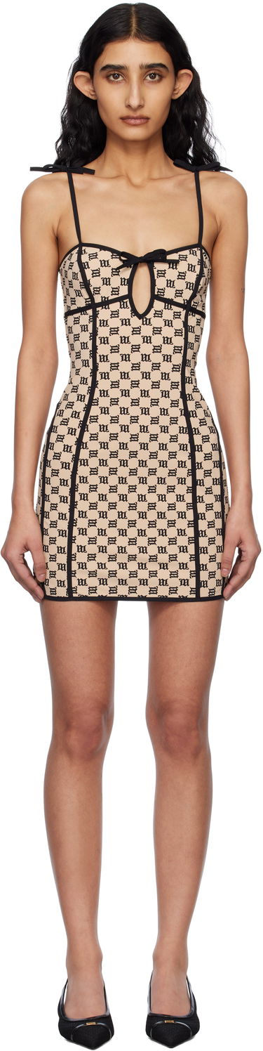 Klä MISBHV MISBHV Monogram Coquette Minidress Beige | 250W805, 0