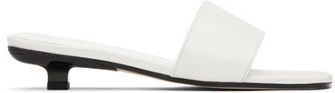 Skovård BY FAR BY FAR Ceni Kitten Heel Mules Vit | MWFHO014CL034WH025PL, 0