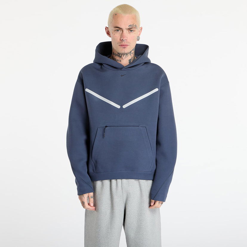 Sweatshirt Nike Tech Pullover Hoodie with Reflective Accents Mörkblå | HV1342-437