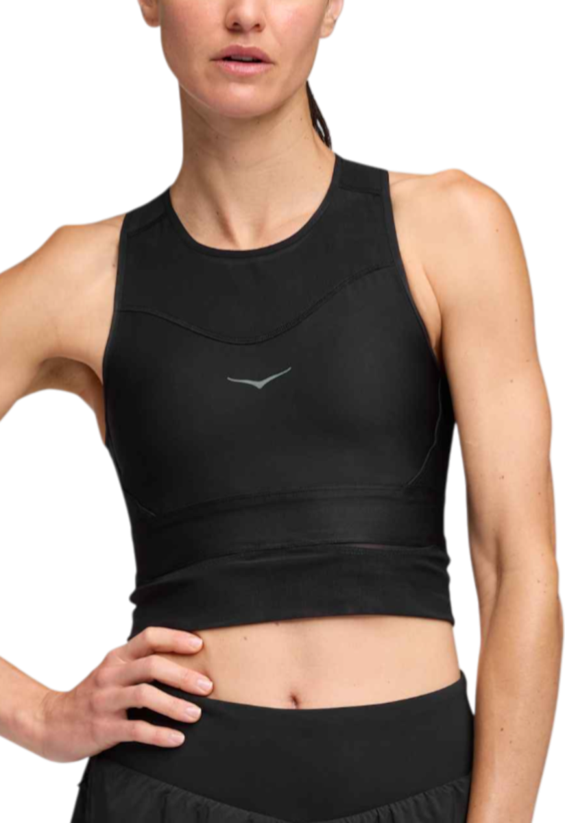 Behå Hoka One One Hoka Race Day Crop Top Svart | 1166630-bblc