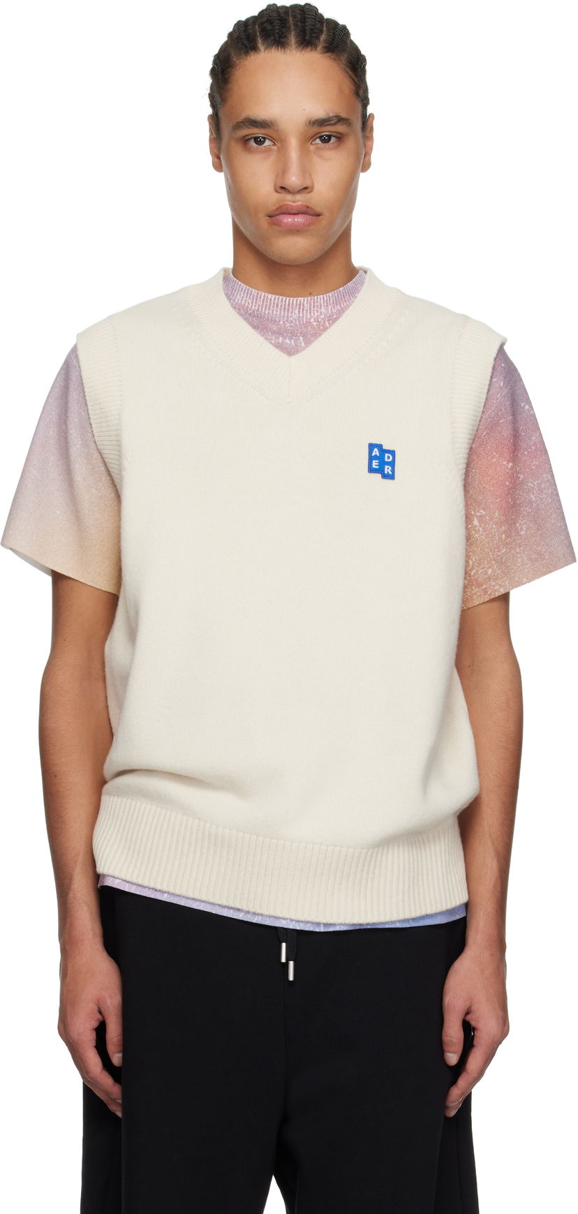 Sweater ADER ERROR ADER error Significant TRS Tag Knit Vest Vit | BO42FYKT0201OT