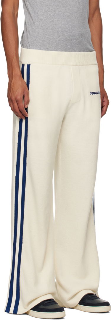 Träningsbyxor DSQUARED2 Dsquared2 Knit Sweatpants with Side Stripes Vit | S74KB0927_D13051, 1
