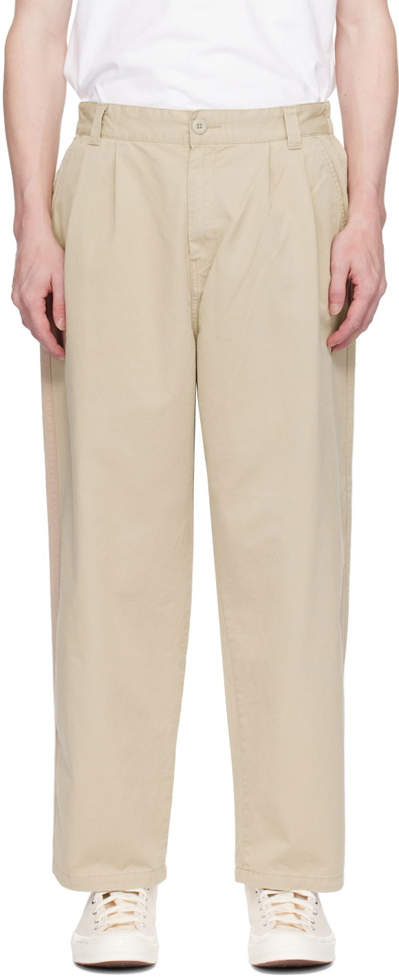 Byxor Carhartt WIP Marv Relaxed Fit Trousers Beige | I033129