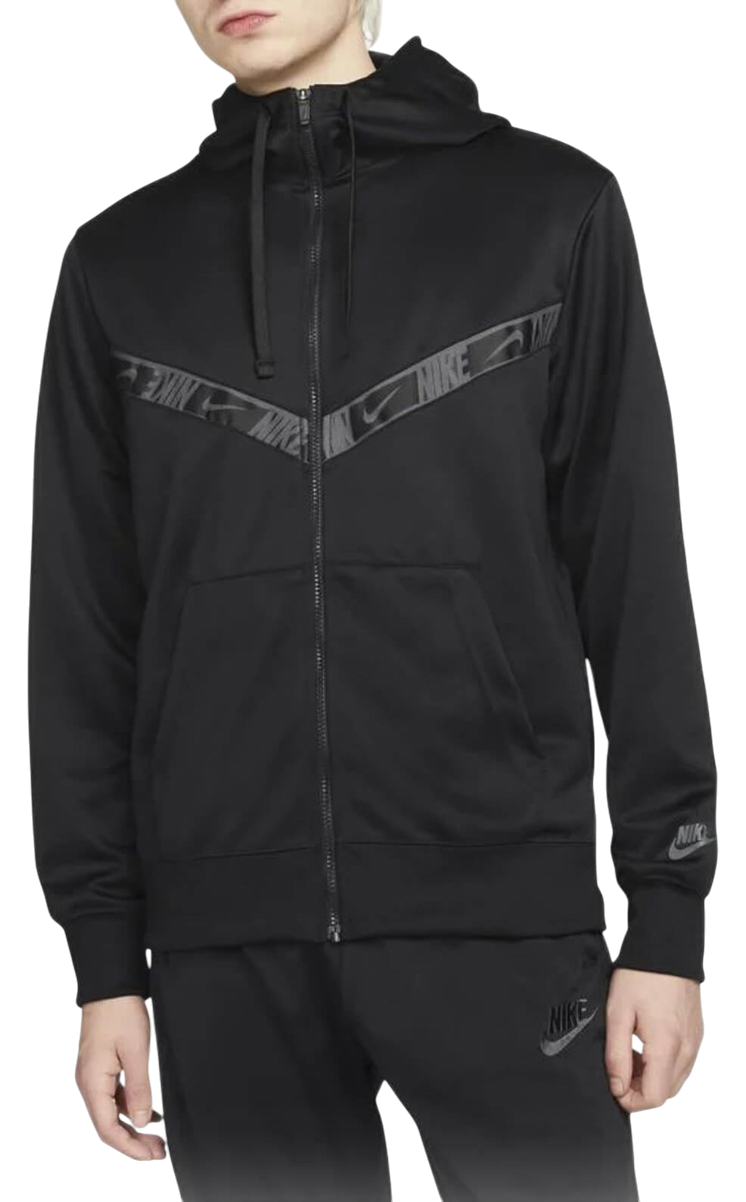 Sweatshirt Nike Repeat Hooded Jacket Svart | dm4672-013