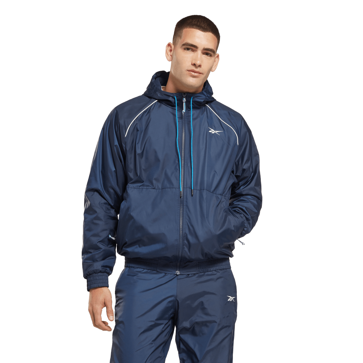 Vindjacka Reebok Fleece Lined Hooded Jacket Mörkblå | HG8939, 0