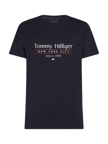 T-shirt Tommy Hilfiger Tommy Hilfiger Logo Crew Neck T-Shirt Mörkblå | MW0MW38621DW5, 4