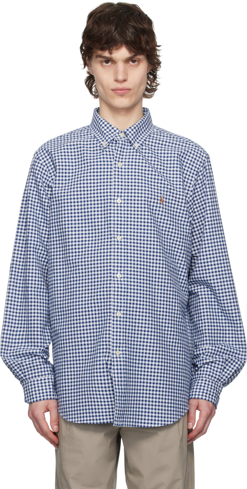 Skjorta Polo by Ralph Lauren Ralph Lauren Classic Fit Gingham Oxford Shirt Blå | 710548535007