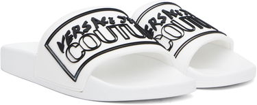 Sneakers och skor Versace Versace Jeans Couture Logo Shelly Pool Slides Vit | E78YA3SQ3_EZSC22, 3