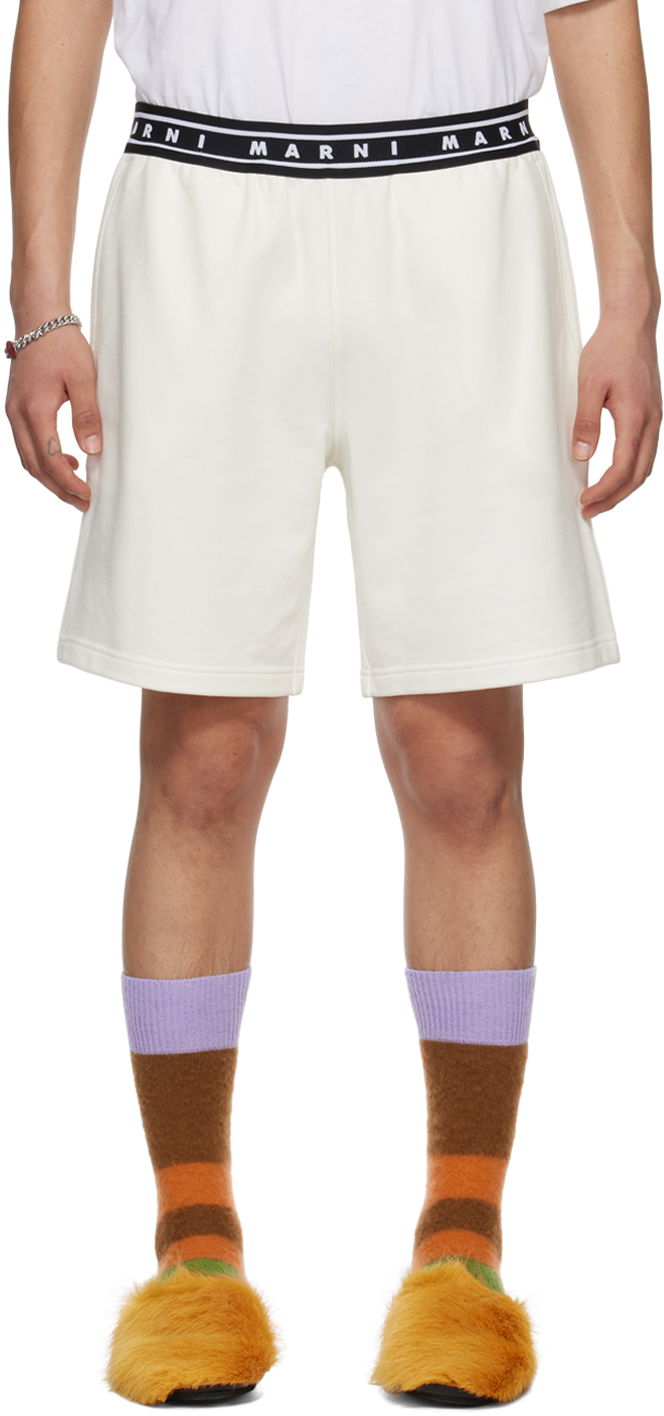 Shorts Marni Jacquard Shorts Vit | PJMU0065A1 UTC301