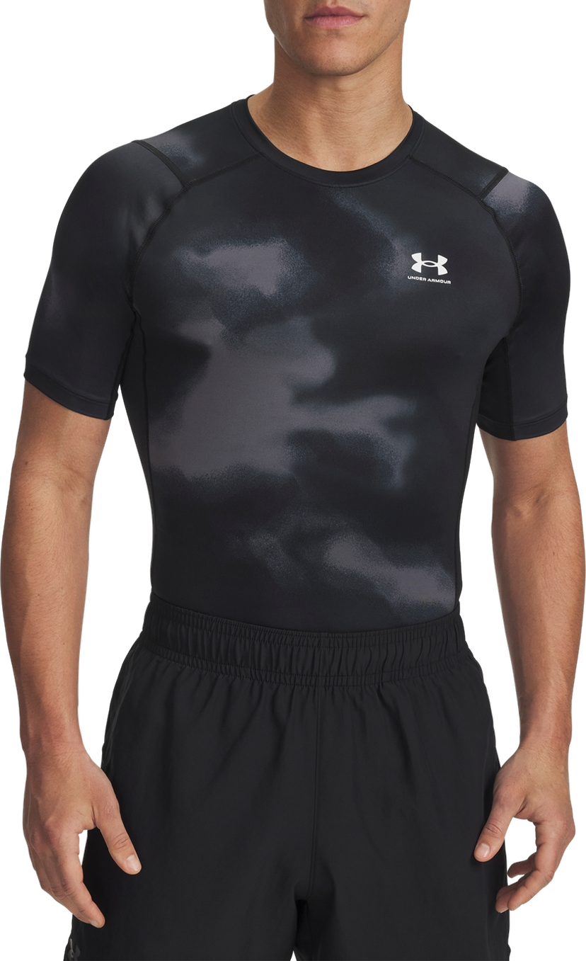 T-shirt Under Armour Under Armour HG Armour Printed Short Sleeve T-Shirt Svart | 1383321-003