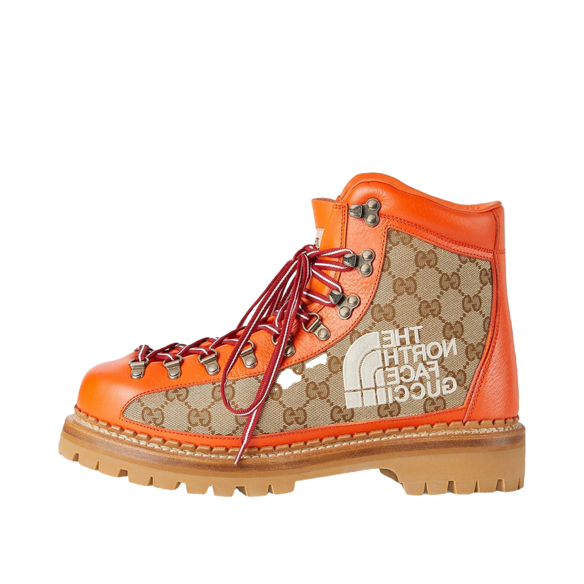 Sneakers och skor Gucci The North Face x Canvas Leather Boot Beige Orange W Beige | 679927 18A40 7570