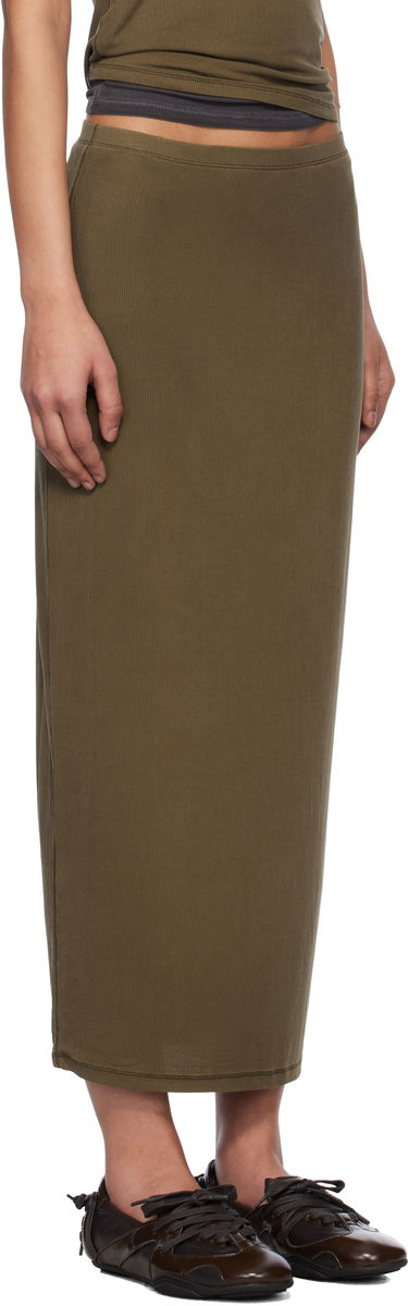 Kjol Acne Studios Acne Studios Midi Ribbed Skirt Grå | AF0505-, 4