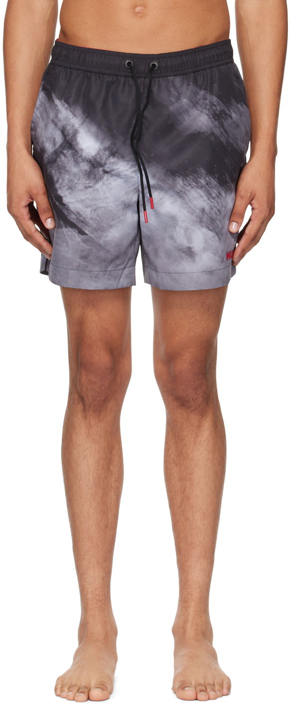 Shorts BOSS Hugo Gray Printed Swim Shorts Grå | 50520731