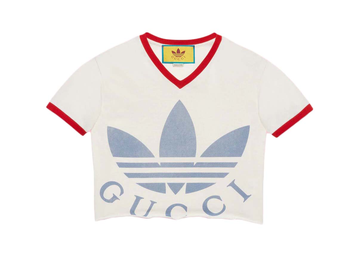 Crop top Gucci adidas x Cropped T-Shirt White Vit | 693637 XJEB1 9095, 0
