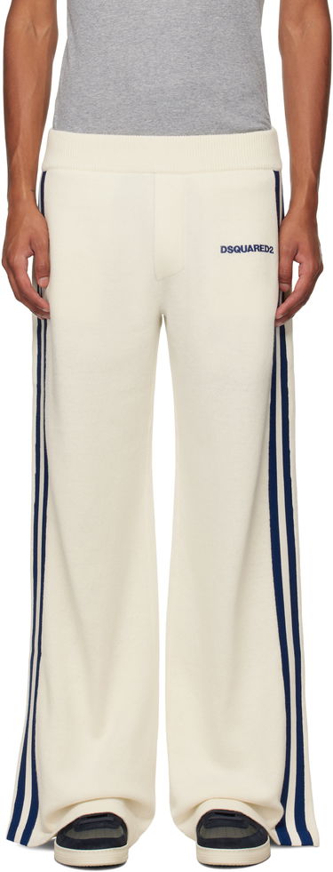 Träningsbyxor DSQUARED2 Dsquared2 Knit Sweatpants with Side Stripes Vit | S74KB0927_D13051, 0