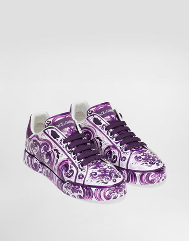 Sneakers och skor Dolce & Gabbana Dolce & Gabbana Portofino Light Strobel Majolica Print Purpur | CK2330AI396I03TN, 1