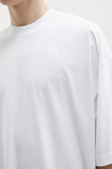 T-shirt VETEMENTS Embroidered Logo Oversized T-Shirt Vit | UA66TR765W, 3