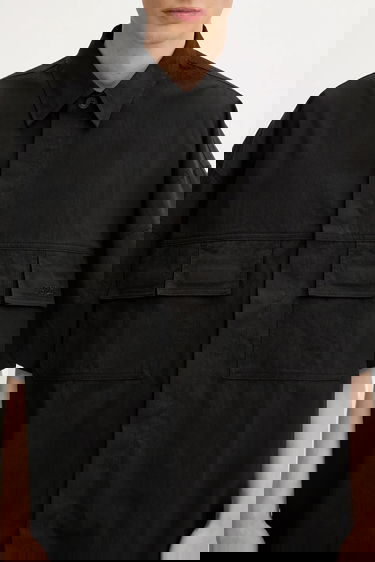 Skjorta 032C 032C 'My Own Mind' Relaxed Fit Shirt Svart | S25.MRW.1301.000, 3