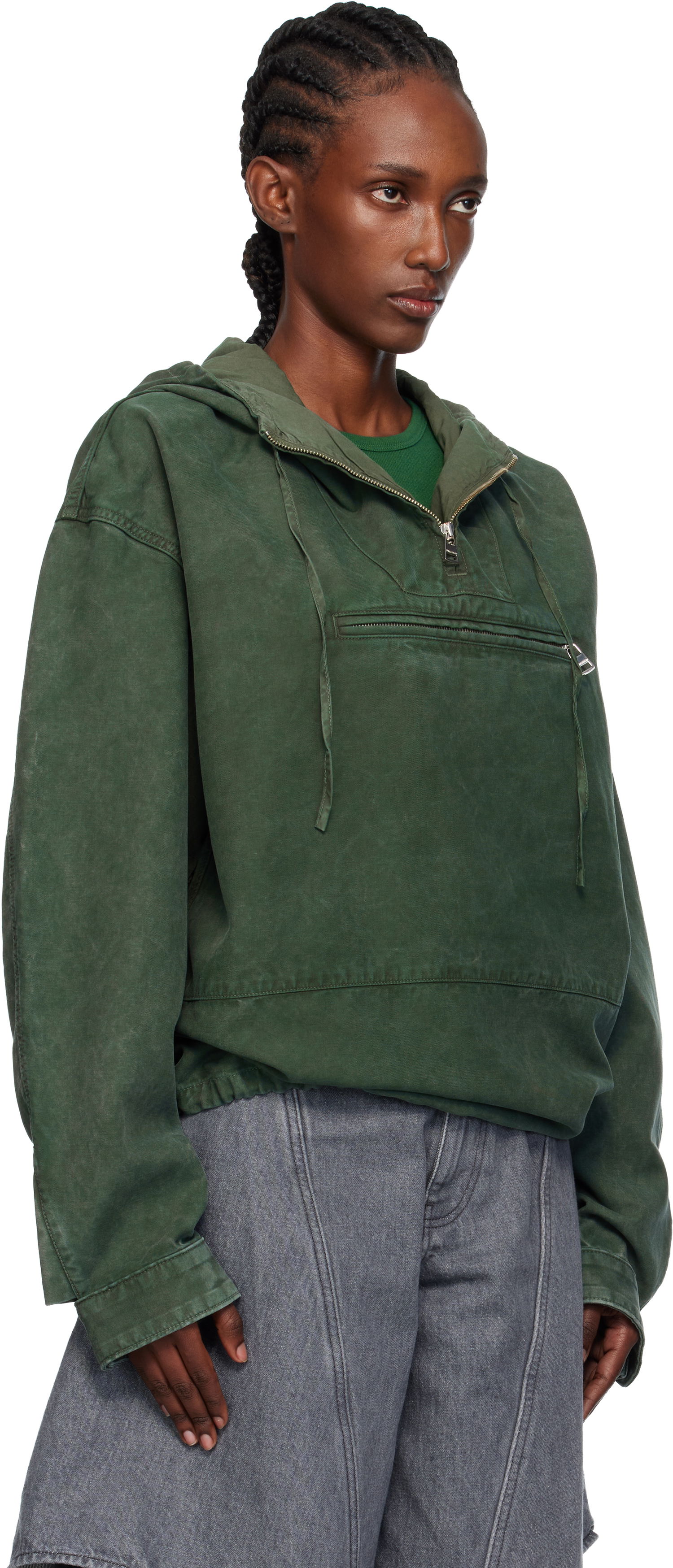 Jacka JW Anderson JW Anderson Garment Dye Anorak Grön | JK0416-PG1600, 1