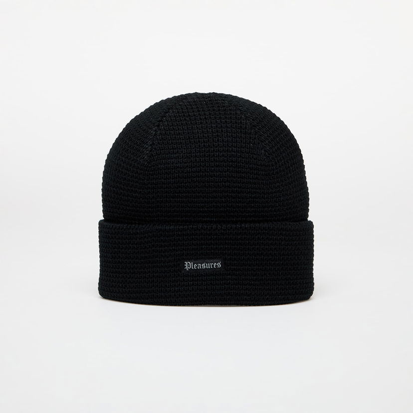 Mössa Pleasures Waffle Knit Beanie Svart | P24W056 BLACK