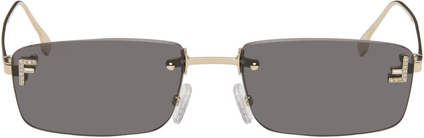 Solglasögon FENDI Fendi 'Fendi First' Crystal Sunglasses Grå | FE4172USM5432A 840126860511