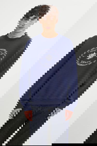 Sweatshirt Sporty & Rich Embroidered Eden Crest Sweatshirt Mörkblå | ST07160621BL106, 0