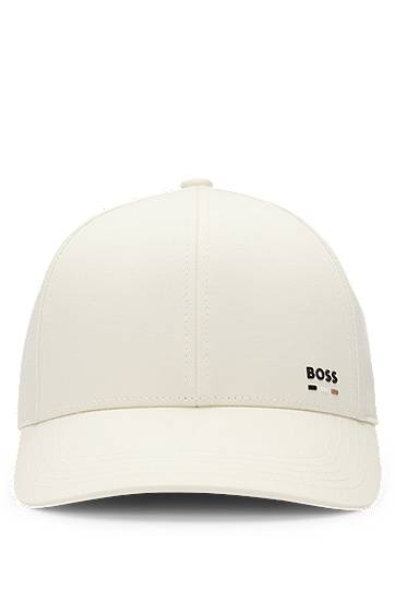 Keps BOSS BOSS Cotton-twill Cap with Logo Trim Vit | 50539428