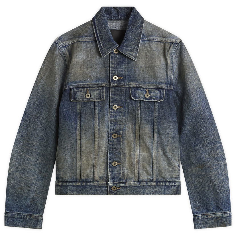 Jacka Rick Owens Rick Owens DRKSHDW Denim Trucker Jacket Blå | DL02E2788-HVWJP-186