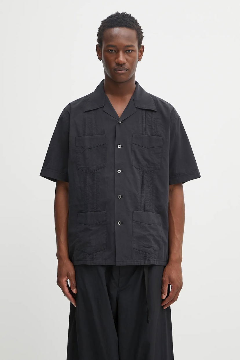 Skjorta Neighborhood NEIGHBORHOOD Guayabera Short Sleeve Shirt Svart | 251AQNH.SHM05
