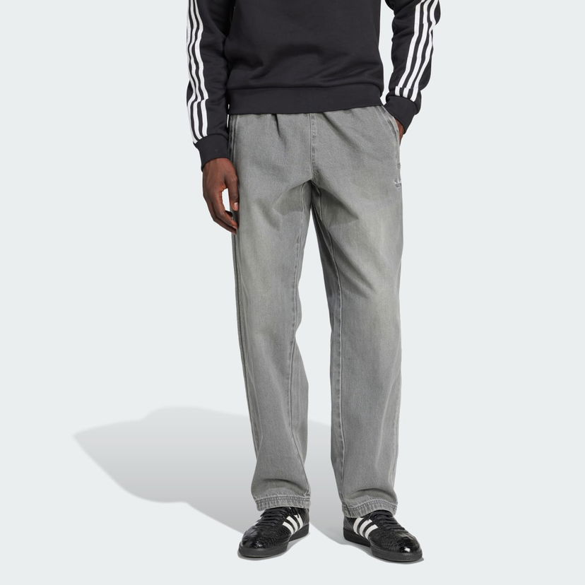 Byxor adidas Performance Adicolor Stone Denim Relaxed Fit Pants Grå | JW5920