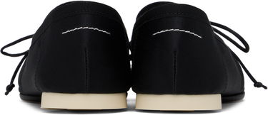 Sneakers och skor Maison Margiela MM6 Maison Margiela Satin Pointe Logo Ballerina Flats Svart | S59WZ0100 P5560, 1