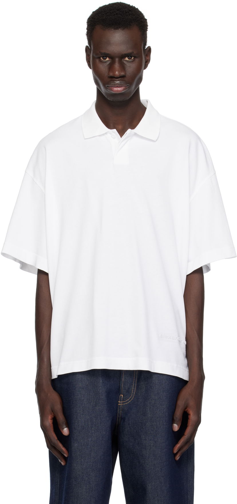 Polotröja Alexander Wang Alexander Wang Short-Sleeve Polo Vit | 6CC1251073