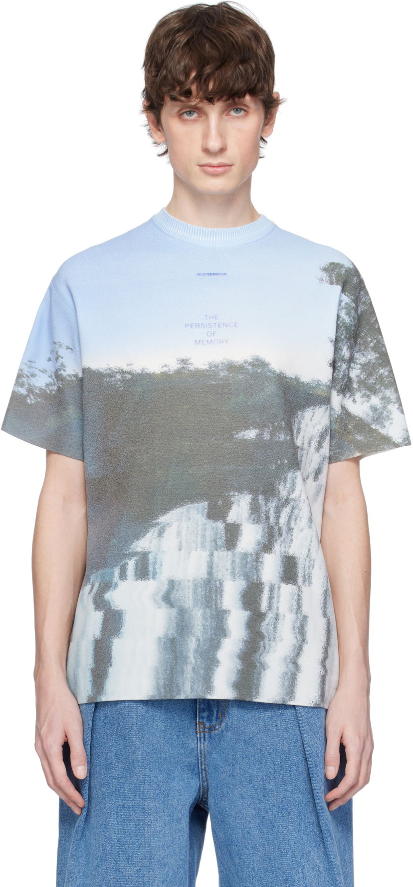 T-shirt ADER ERROR ADER error Half S Pull-Over Graphic T-Shirt Blå | BO01SSKT0503BL