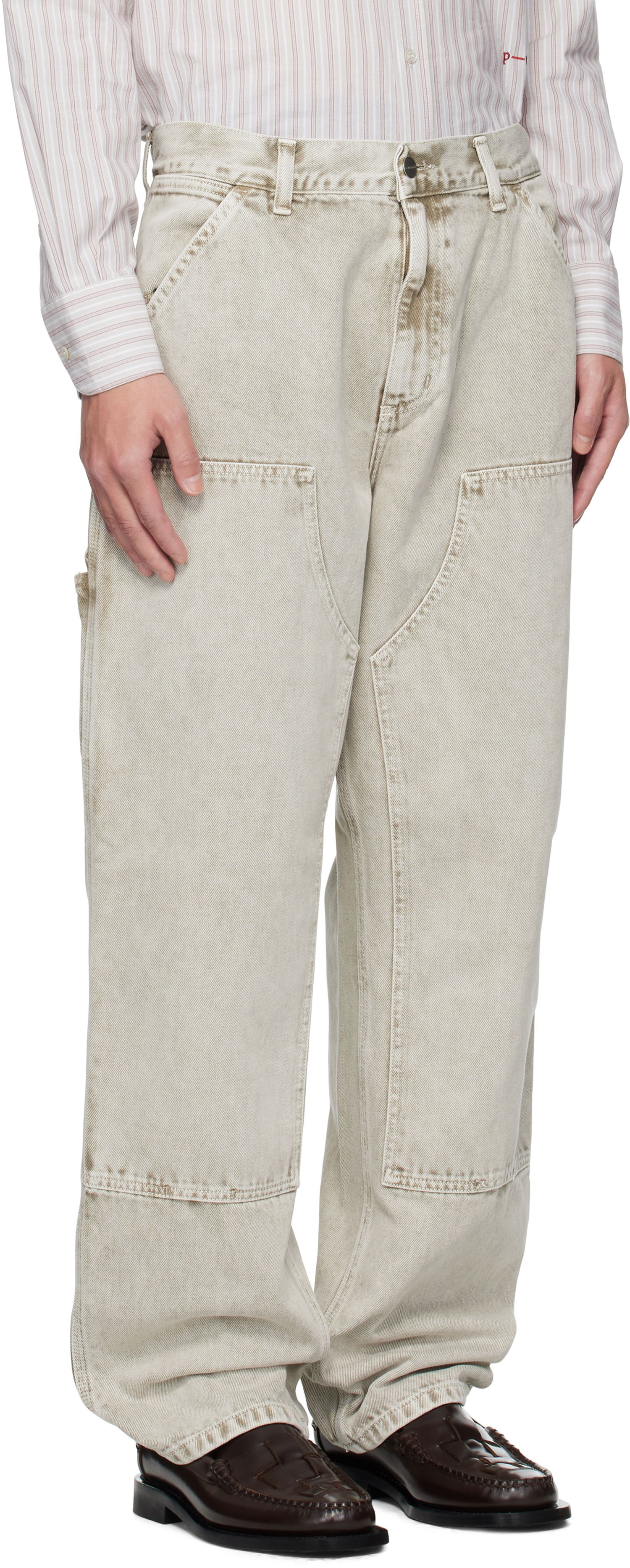 Jeans Carhartt WIP Carhartt WIP Double Knee Jeans Beige | I035825, 1