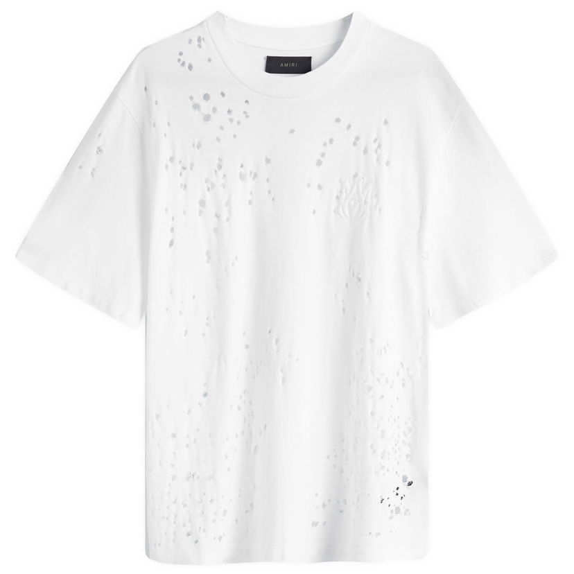 T-shirt AMIRI Shotgun Embroidered Logo T-Shirt With Distressing Vit | AMJYTE1059-100
