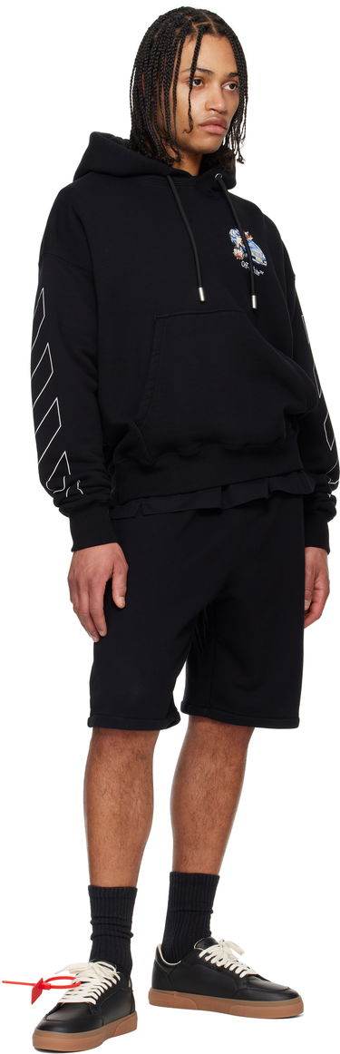 Sweatshirt Off-White Off-White Fresco Arrow Hoodie Svart | OMBB085S25FLE0051001, 3