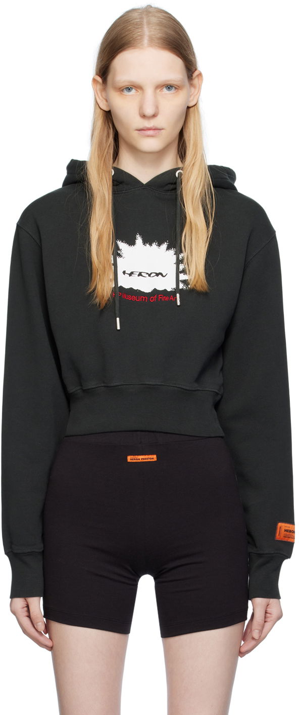 Sweatshirt HERON PRESTON 'HP Museum' Hoodie Svart | HWBB026F23JER0021025, 0