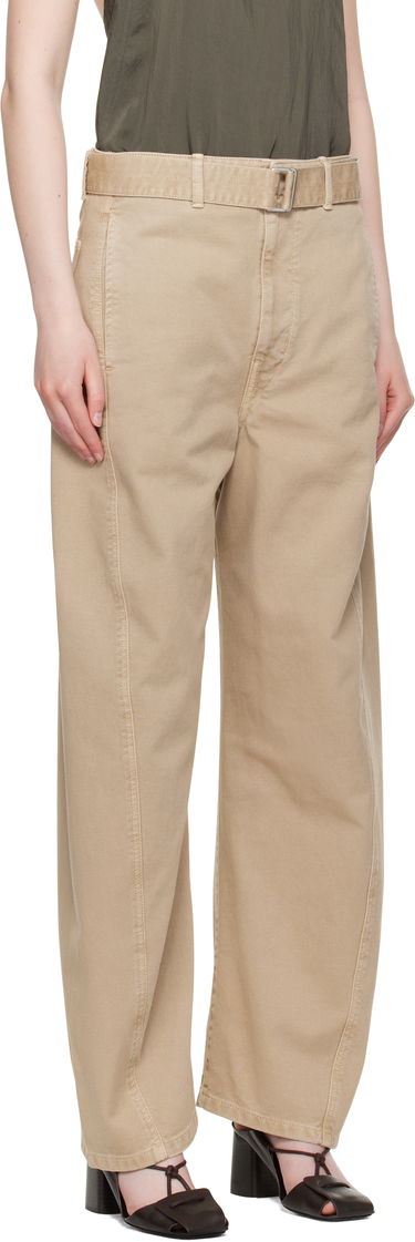 Byxor LEMAIRE Lemaire Twisted Belted Pants Beige | PA326 LD1042, 1