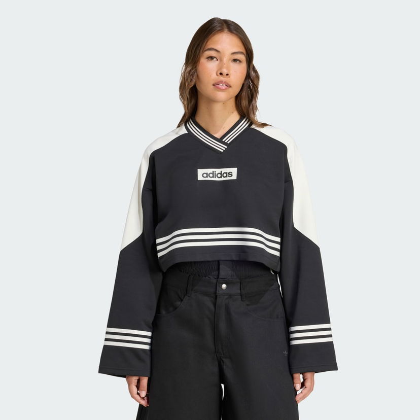 Sweatshirt adidas Performance Blocking Crewneck Sweatshirt Svart | JW7273
