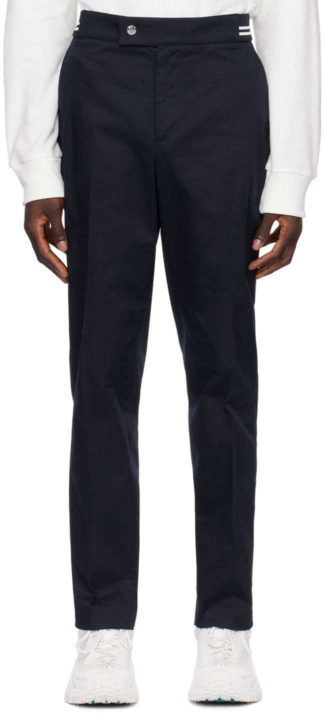 Byxor Moncler Striped Trousers Svart | J10912A0001357448