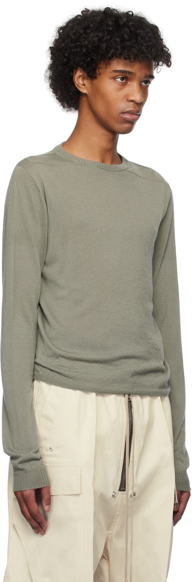 Sweater Rick Owens Rick Owens Hollywood Cropped Level Biker Sweater Beige | RU01E5630 WS, 4