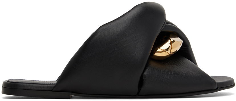 Sneakers och skor JW Anderson JW Anderson Chain Twist Sandals Svart | ANW38022B