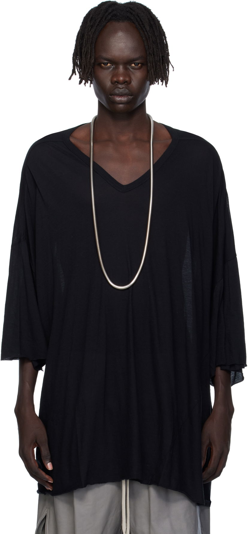 T-shirt Rick Owens Rick Owens Concordians V Tommy T-Shirt Svart | RU02E1279 UC
