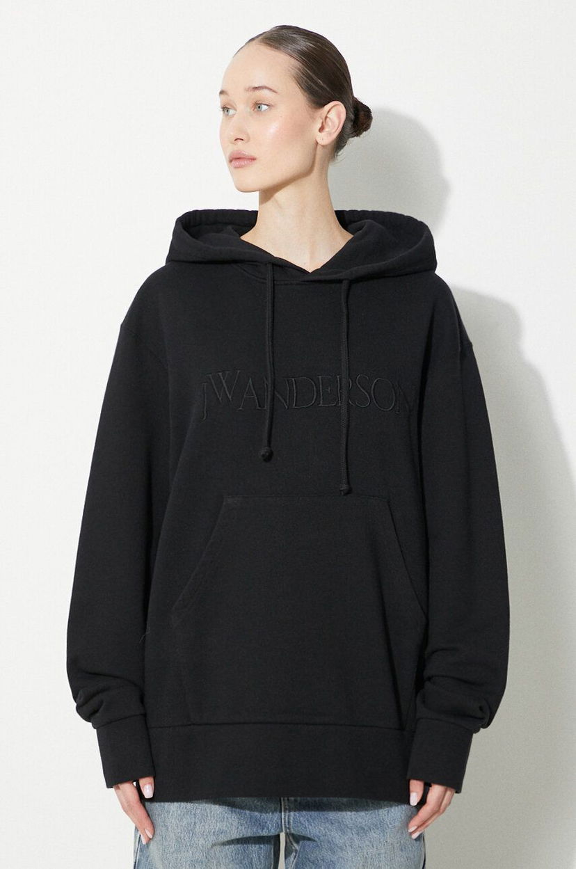 Sweatshirt JW Anderson Anderson Logo Embroidery Hoodie Svart | JW0164.PG0861.999