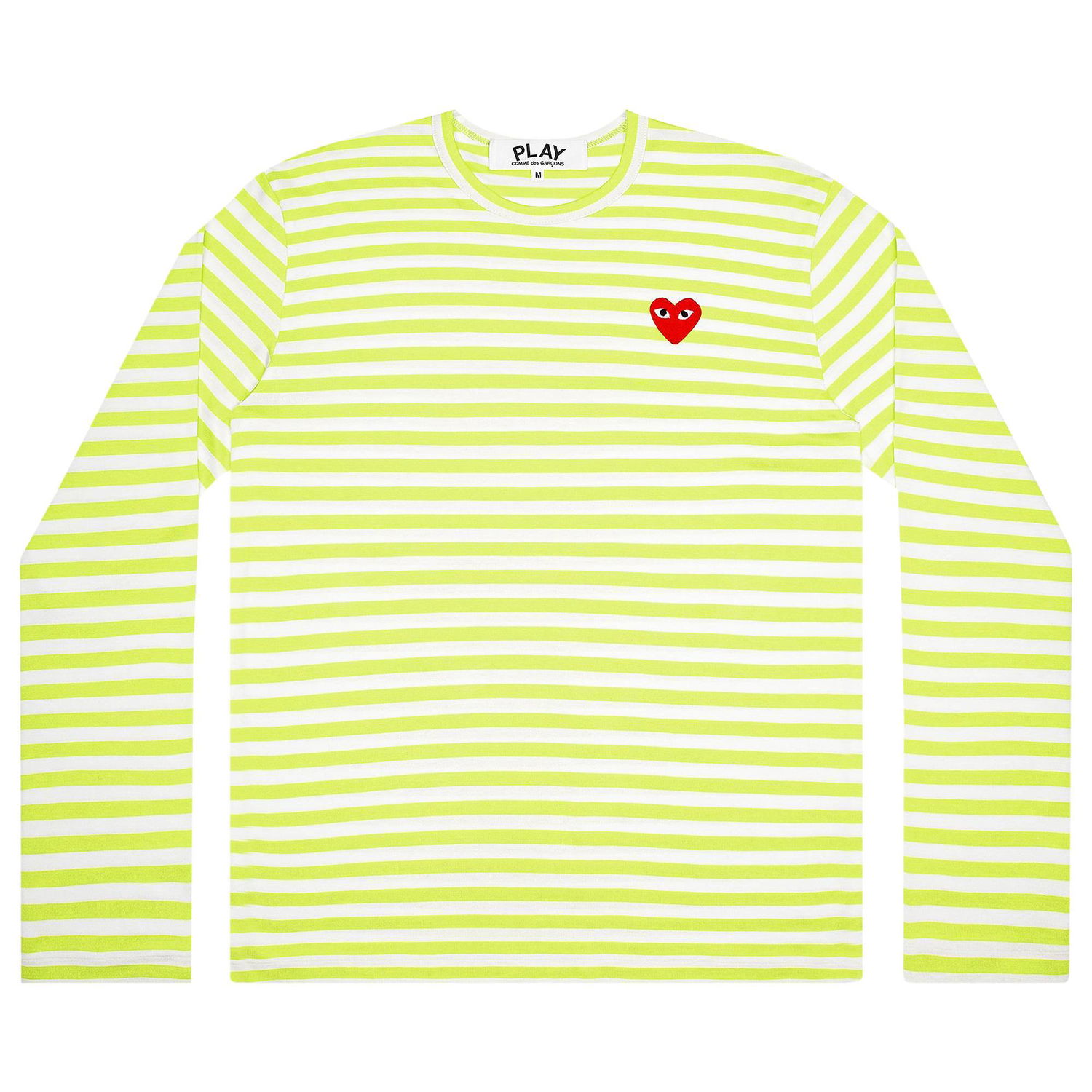 T-shirt Comme des Garçons PLAY Pastelle Striped Long-Sleeve T-Shirt Grön | AZ T277 051 2, 1