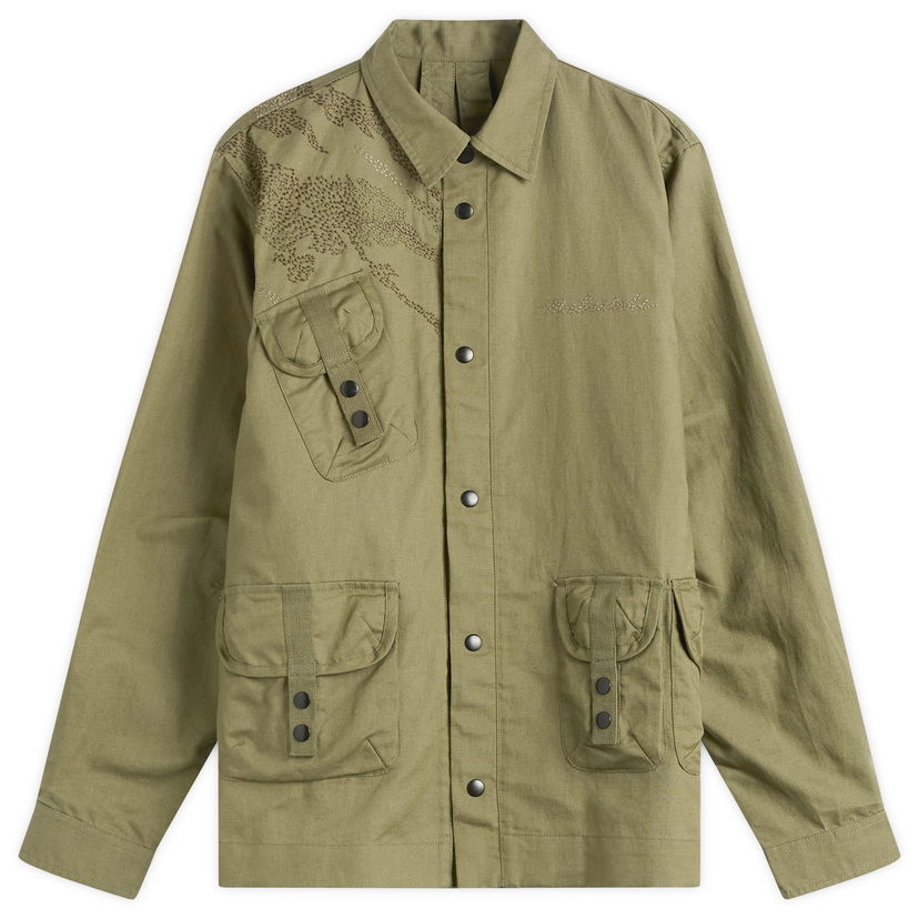 Skjorta Maharishi M.A.L.I.C.E. Embroidered Utility Shirt Grön | 7093-OLV