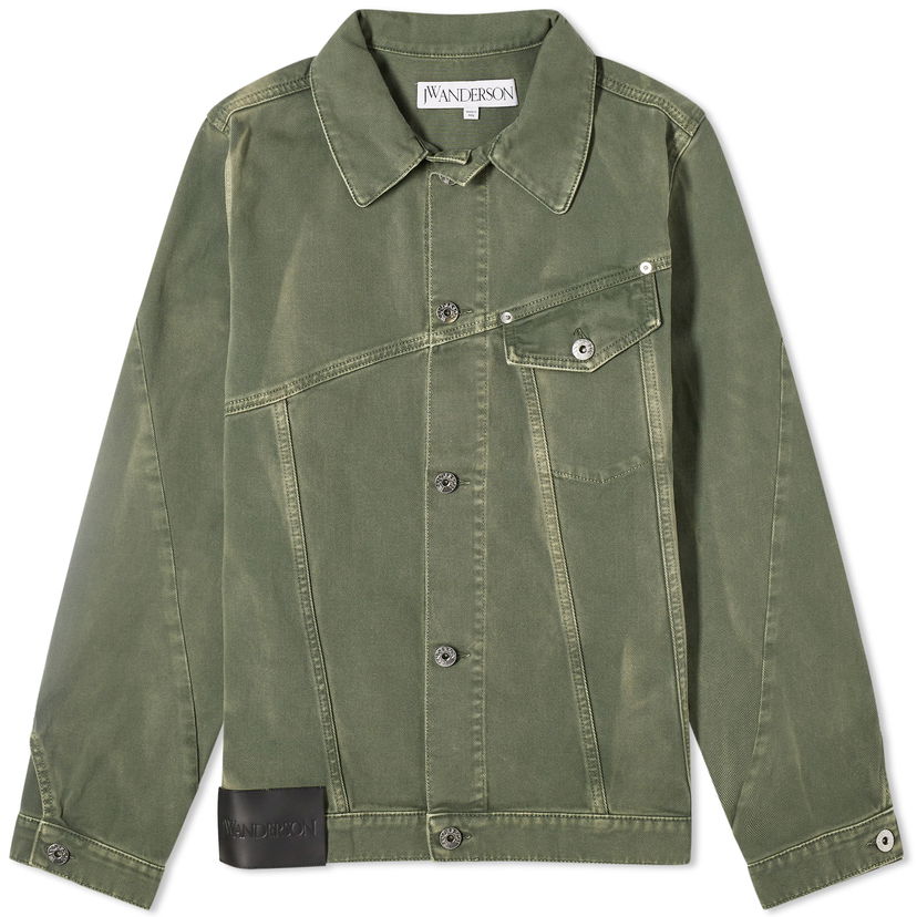 Jacka JW Anderson Twisted Denim Jacket Grön | DJ0030-PG1522-500
