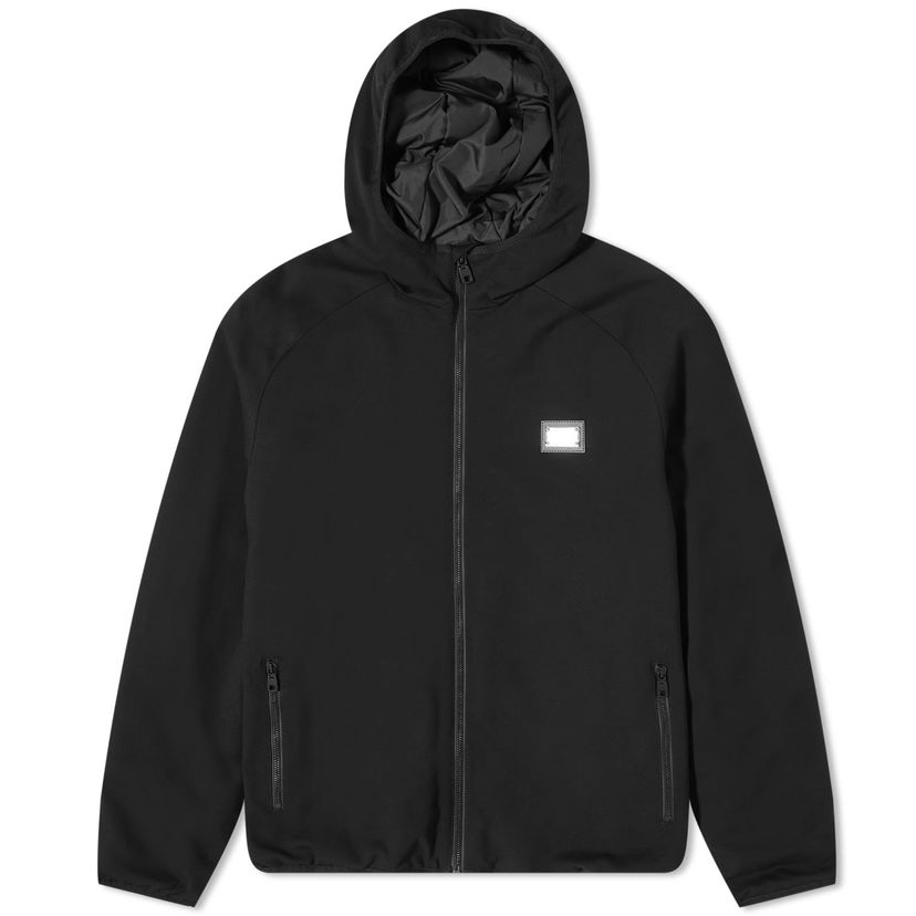 Vindjacka Dolce & Gabbana Techinical Jersey Plate Windbreaker Black Svart | G9AOETGG718-N0000
