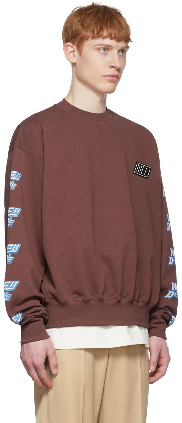 Sweatshirt We11done We11done Cotton Graphic Sweatshirt Brun | WD-TS1-22-693-U-BR, 1